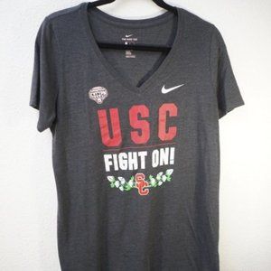 Nike USC Fight On Cotton Bowl V-Neck Shirt Size L